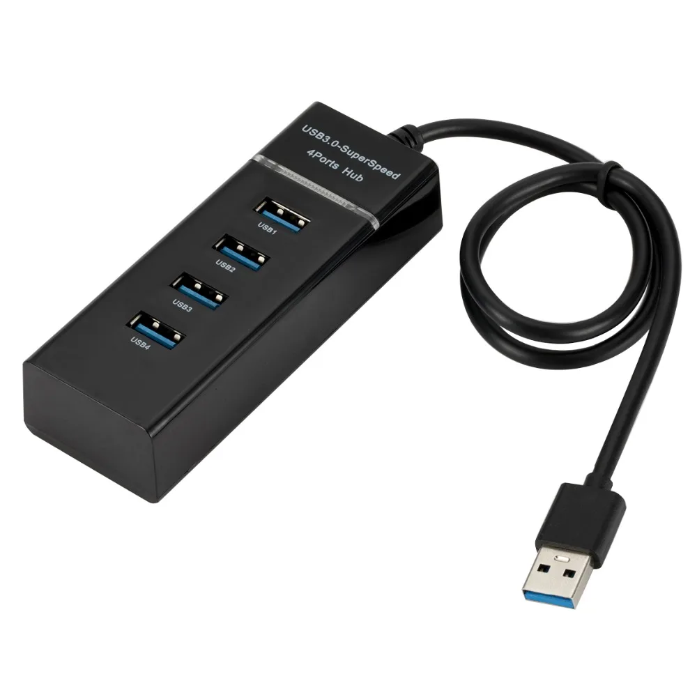 Kebidu Супер Скоростной 4 порта USB 3,0 концентратор 4 порта разъем зарядки для ноутбука/ультрабука с чипсетом VL812 периферийные устройства Аксессуары