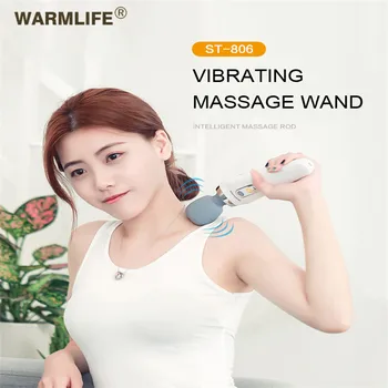 

Hand-held multi-function Electric Wand Massager Vibrating Kneading Cordless Rechargeable for Back Neck Shoulder Body Pain Relif
