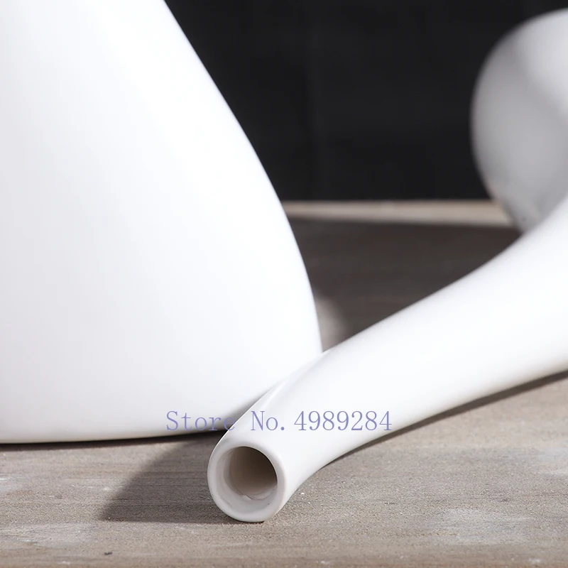 Креативная Современная нордическая белая керамическая ваза для цветов композиция дизайн дома гостиной декоративные украшения гидропоника