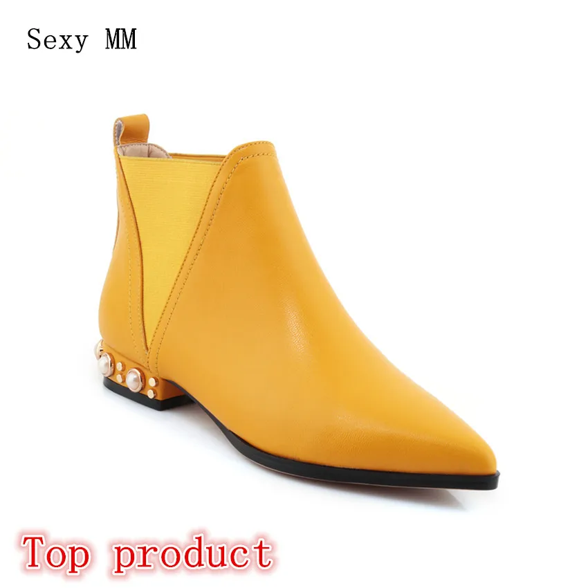 

Genuine Leather Women Low High Heel Ankle Boots Spring Autumn Shoes Woman Short Boots High Quality