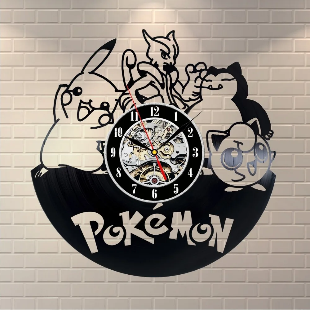 

Pokemon Vintage Decor Vinyl Record Clock Room Wall Art Handmade reloj