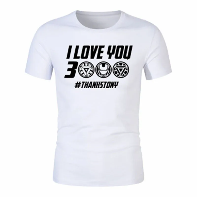 

I Love You 3000 Times T Shirts Men 2019 New Superhero Iron Man T-Shirt Short Sleeve Cotton Casual Tees Tops Brand Clothing