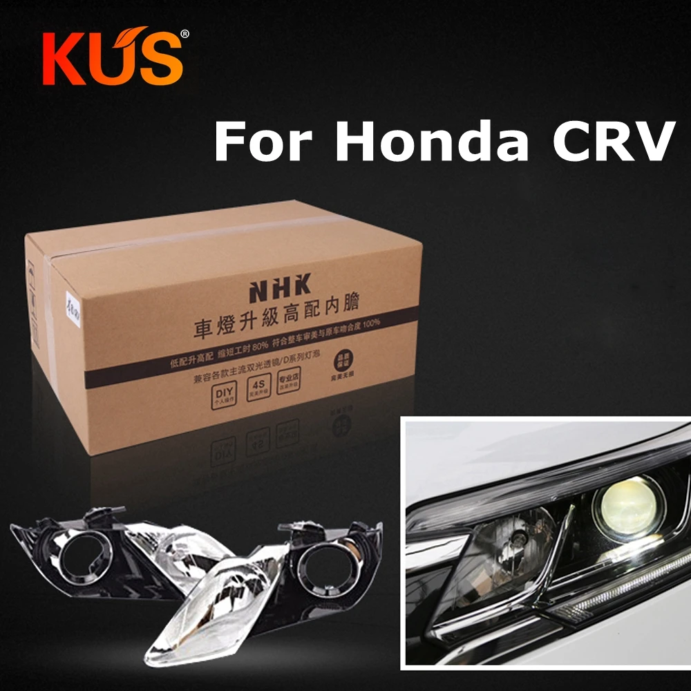

car headlight headlamp high liner lamp upgrade for Honda CRV without Damage HID DRL 4 Projector Lens q5 hella5 modify