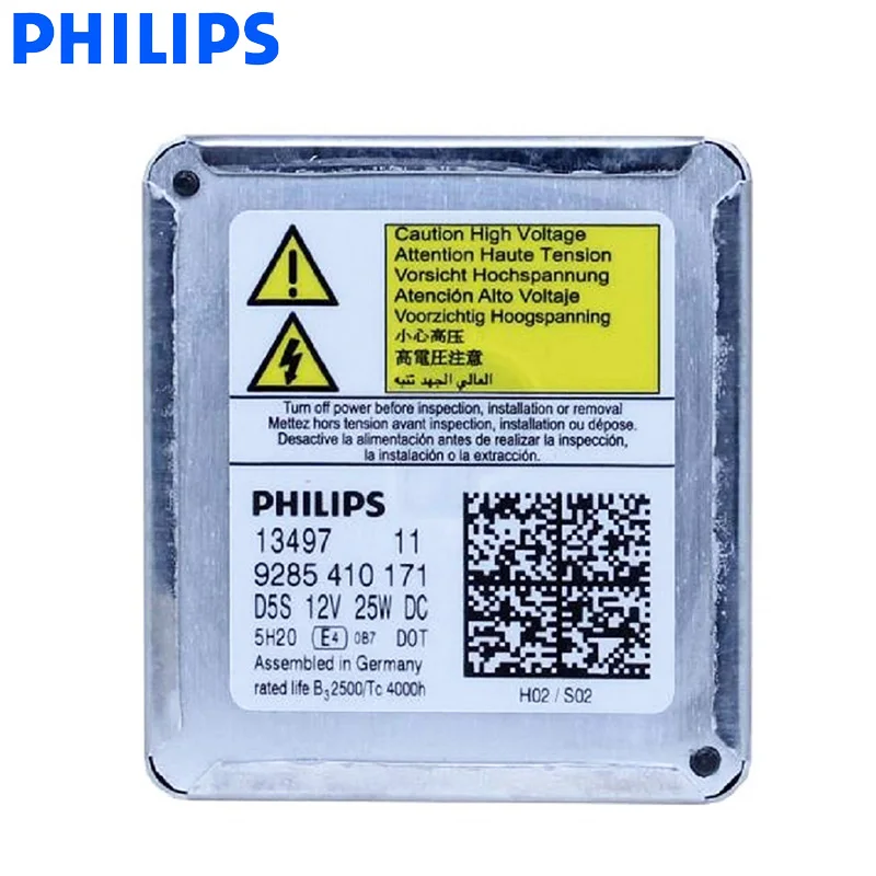 Philips D5S 12410 25W Xenon HID Стандартный головной светильник 4200K яркий белый светильник, авто Оригинальная лампа ECE, 1 шт