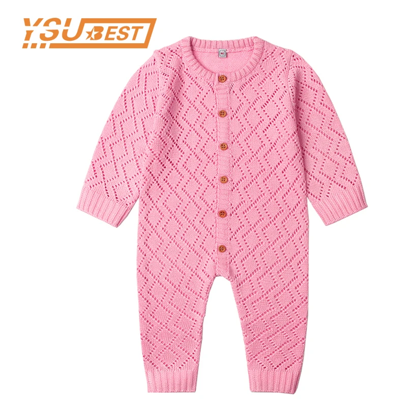 

Baby Rompers Long Sleeve Overalls Spring Thin Newborn Onesie Summer Air Conditional Infant Boys Girls Clothing Outfits Crocheted