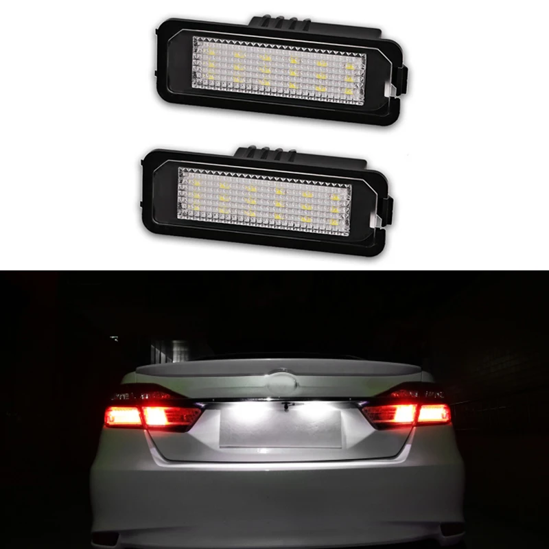 

2Pcs Canbus License plate lights For VW GOLF4 Golf5 Golf6 12V White Led Number License Plate Light Kit for Seat Altea Leon