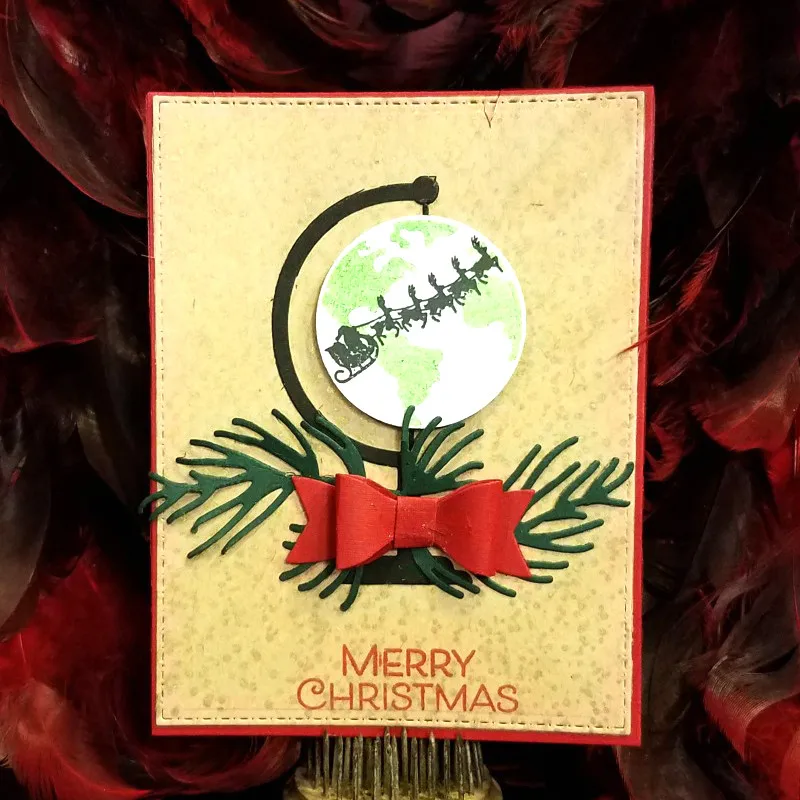 

Naifumodo Globe Light Metal Cutting Dies Scrapbooking for Card Making DIY New Tellurion Circle Craft Dies Frame Background Dies