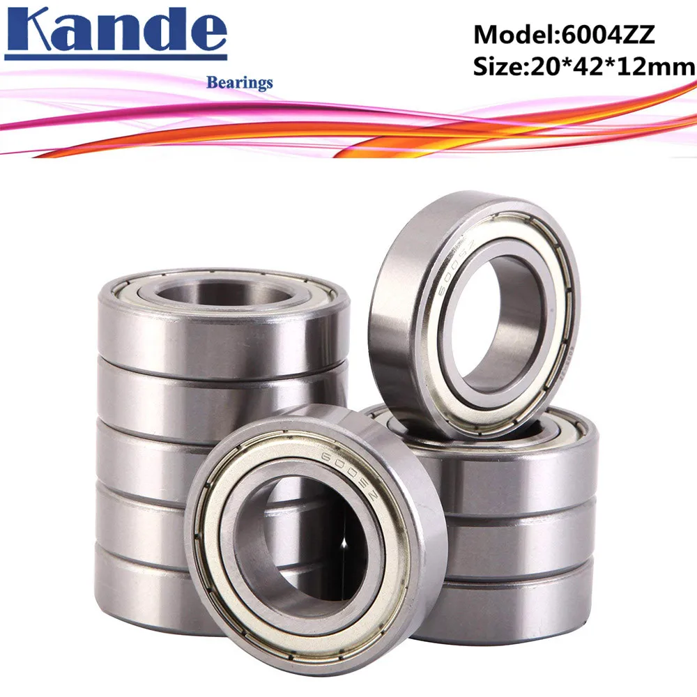 6004 ZZ Bearing 2pcs ABEC-5 High quality 6004ZZ Single Row Deep Groove ball bearing 6004-2Z 20x42x12 mm