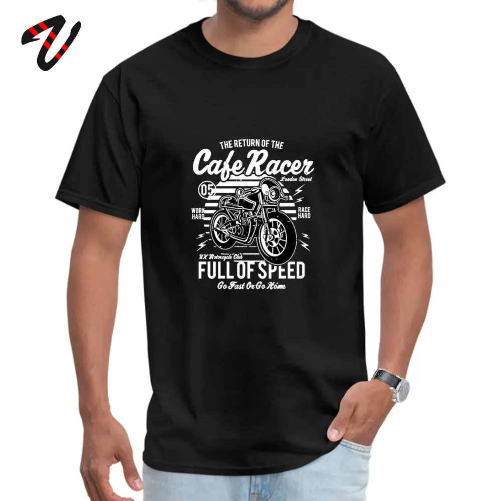 buy Vintage Cafe Racer Full Speed Tshirt Men Rockabilly Motorcycle Cool Father #039;s T Shirt Cotton Customized T shirts Normal Oversized
