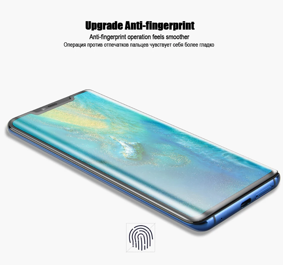 Закаленное стекло для huawei mate 20 P20 P30 30 Pro УФ жидкий полный клей покрытие 9H Защита экрана для huawei P30 Lite стеклянная пленка