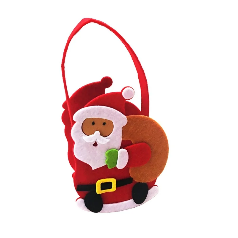 santa claus with bag Стереоскопические мини рождественские подарочные сумки Санта-Клаус, домик для конфет, Рождественский Декор, праздничные ручные сумки, новогодние вечерние товары для дома - Цвет: santa claus with bag