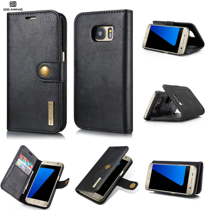 

DG.Ming Phone Wallet For Samsung Galaxy S7 Edge Detachable Flip Case Cover Coque Leather Luxury For Galaxy S7 Case Wallet Card