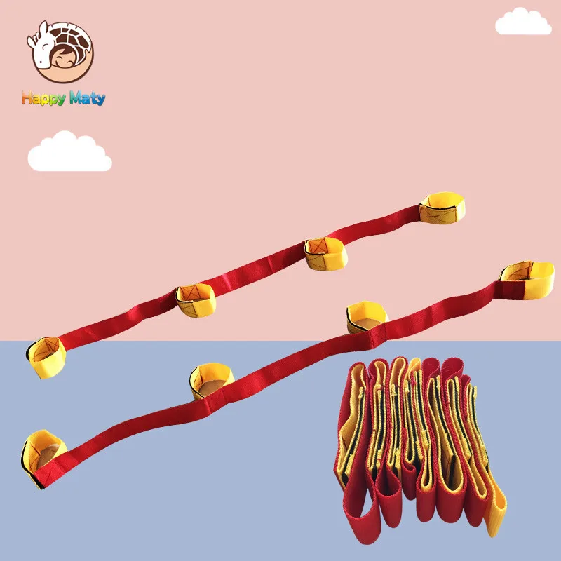 Most effective Happymaty 4 Legged Race Bands Outdoor Game for Kids Adults Birthday Team Party Games with Carry Bag