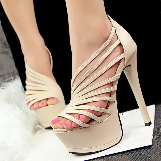 2015 Summer European style Roman shoes women high with waterproof sandals sexy high heels nightclub hollow 2015 Summer European style Roman shoes women high with waterproof sandals sexy high heels nightclub hollow