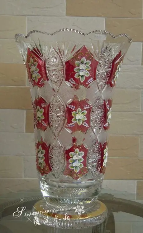 European Style High Grade Fashion Czech Crystal Glass Vase