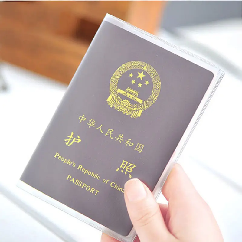 

Waterproof Transparent Passport case Cover Document ID Card bank card Holder Case Travel passport bags storage bag