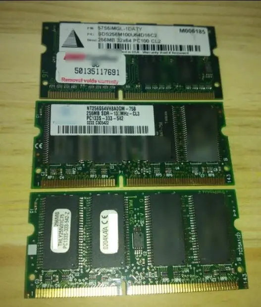 Original ok 144pin Pc133 Pc100 256 mb Sodimm 256 m Sdram de Memória Ram para o Portátil Notebook Mainboard Industrial 256 mb Sdram 100 - Imagem 3