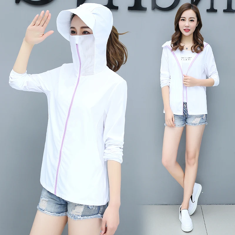 

Summer Sun Cardigan 2019 Women Sun Protection Shirt Coat Hooded Tops Fashion Women Anti UV Transparent Sun Protection Clothes