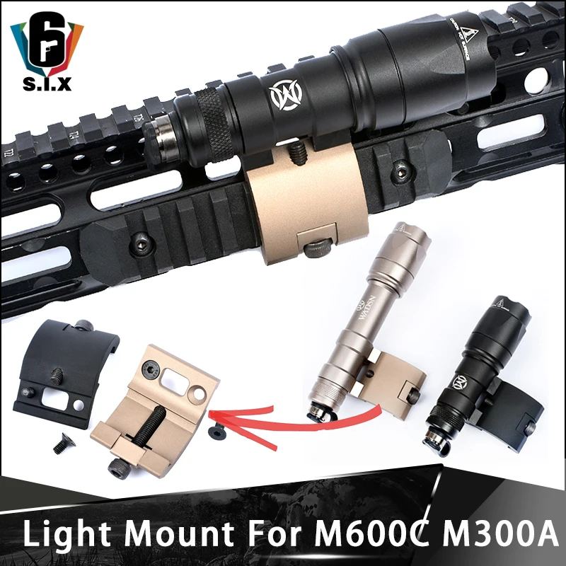 Element Airsoft держатель тактического фонаря для M300 светильник вспышки и M600C светильник скаута для Пикатинни алюминиевый сплав