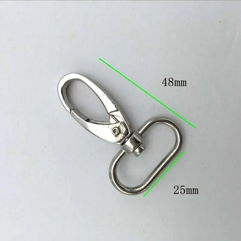 

1 Inch (25mm) Nickel Lobster Swivel Clasps Purse Accessories Silver Snap Hook 40pcs/lot