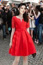 2016 Charming V-ausschnitt Kurz Prom Kleider Mit Spitze Kurzen Ärmeln Taille mit Schärpe Graduation Cocktail Kleider vestido de festa