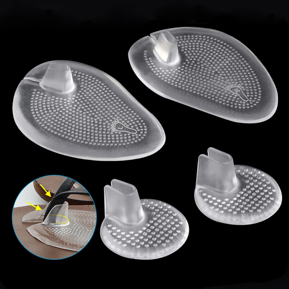 Semelles de Massage antidérapantes en Silicone, sandales invisibles, pour l'avant-pied, antidérapantes, séparateur d'orteils