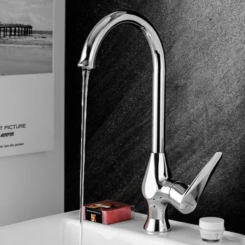 

New brass kitchen sink faucet bathroom hot and cold water faucet 360 degree turntable faucet