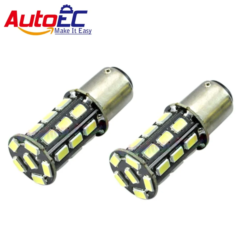 

AutoEC 1156/1157 27 5630 SMD LED Canbus Turn Tail Signal Light Bulb Pure White 100pcs/lot #LF53