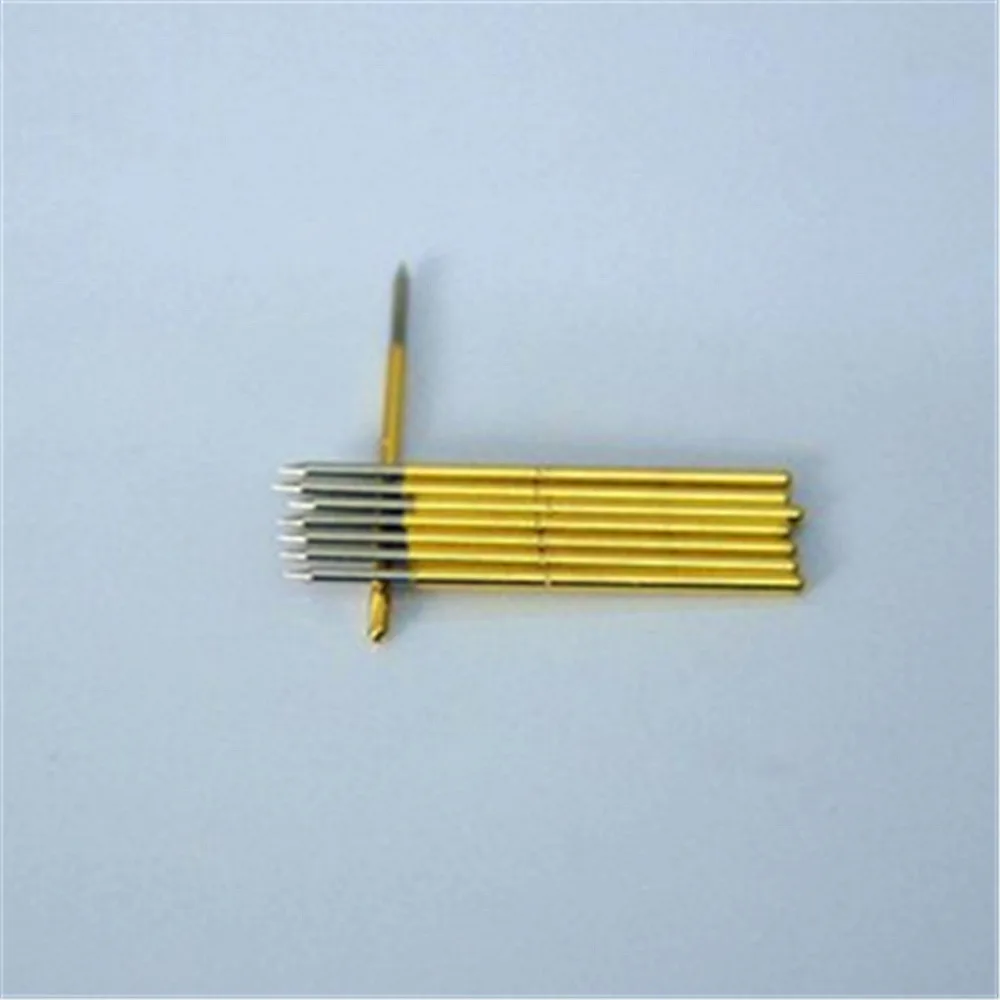 

100 Pcs P100-B1 1.36mm Dia Concave Tip Spring Loaded Test Probes Contact Pin 33.3mm