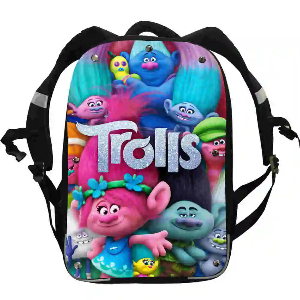 Рюкзак Trolls Poppy, рок-ролл, животное, аниме, для женщин, мужчин, мальчиков, девочек, подростков, школьные сумки, Mochila, коробка для обеда, пенал - Цвет: F