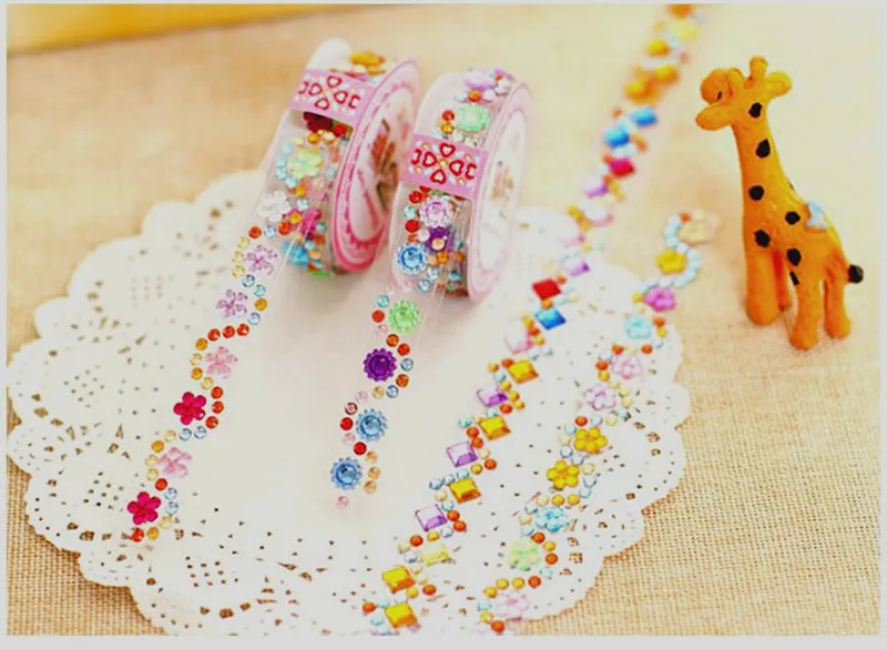 Happyxuan 4 шт./лот кристальная Алмазная лента с наклейками листы DIY ручные материалы