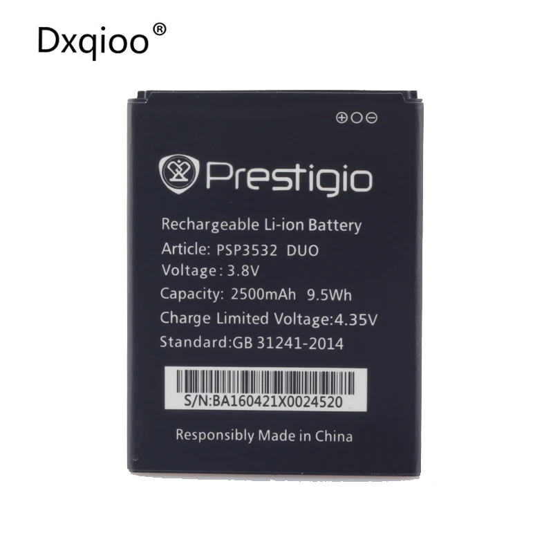Dxqioo PSP3532 батареи для мобильного телефона Prestigio PSP3532 DUO/Muze D3 E3 F3 A7 3530 3531 7530 DUO PSP3530DUO PSP3531DUO PSP7530 батареи