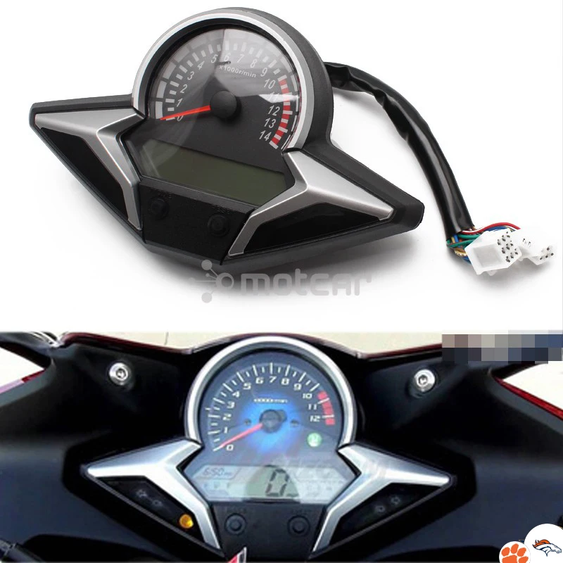 

Motorcycle 14000 RMP LED LCD Tachometer Odometer Instruments Speedometer Gauge Cluster Meter for Honda CBR250R CBR 250 2012 2013
