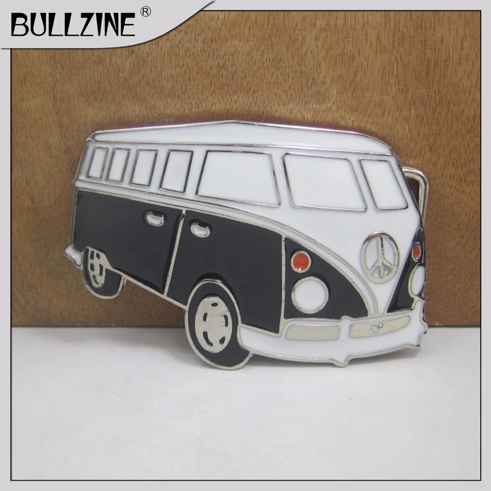 

The Bullzine School bus belt buckle with silver finish FP-03366 with 4cm width loop