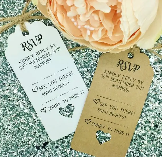 

customize names date Wedding RSVP / Song Request Card Gift Tag, Personalised weddig hangover kit gift tags invitations inserts