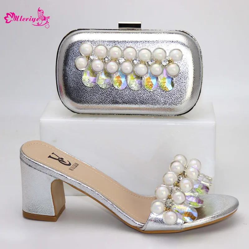 

Latest Design Shoe and Bag Set for Party In Women Italian Shoes with Matching Bags for Women High Heels Wome Summer Pumps
