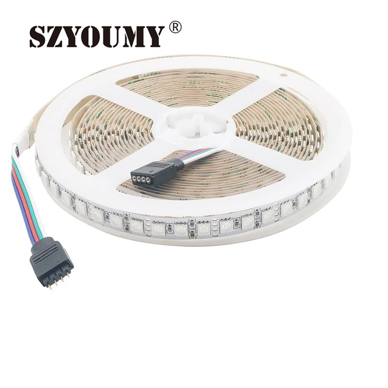 Szyoumy светодиодные полосы 2835 DC12V 60led/м Гибкие светодиодные полосы SMD 2835 белый теплый белый ULTER бухта Крытый светодиодные освещение