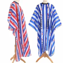 Профессиональный салон полосатой ткани Принт Фартук в полоску парикмахерская стрижка парикмахер стрижка завернутый Водонепроницаемый крышка платье фартук