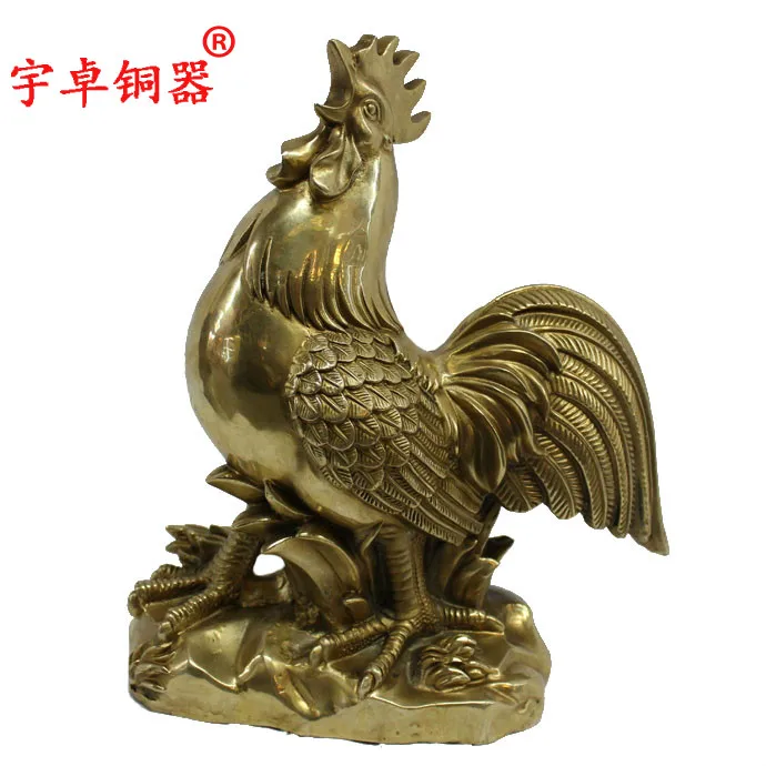 

Yu Zhuo bronze copper ornaments on the Chicken Chicken Rooster Zhaocai craft ornaments the most favorable auspices