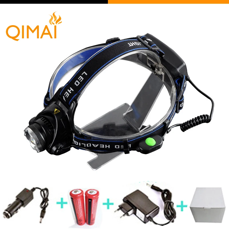 2000 Lumens Led Headlamp CREE XML T6 LED Headlamp 18650 Flashlight 3 Modes Waterproof Head Lamp