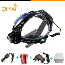 2000 Lumens Led Headlamp CREE XML T6 LED Headlamp 18650 Flashlight 3 Modes Waterproof Head Lamp Light for Hunting Camping