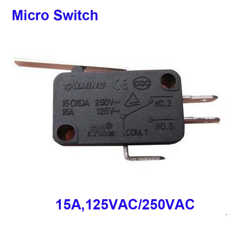 

Top Quality Sale Price 50 pcs a Lot  Electrical Accessories Widely Used 15A, 125VAC/250VAC Mininature Microswitch Limit Switch