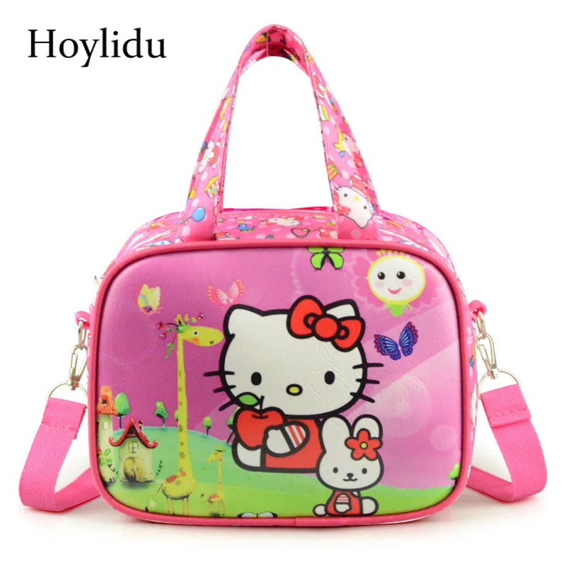 

Cartoon Cute Hello Kitty Handbags Crossbody Bags For Women Waterproof Children Pink Shoulder Flap Tote Casual Kids Lunch Bag