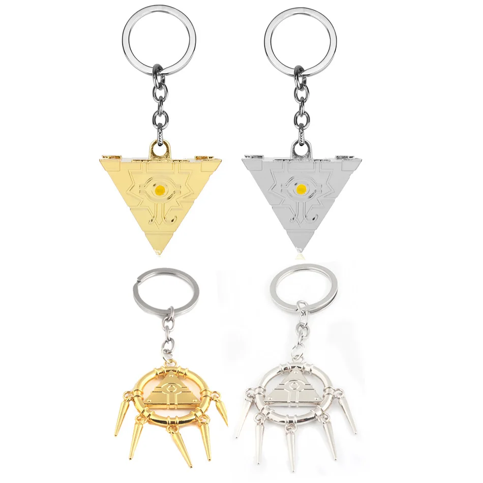 

YU-GI-OH Seven Artifact Keychain Building Blocks Wheel Wisdom Keyrings Chaveiro Men Women Jewelry
