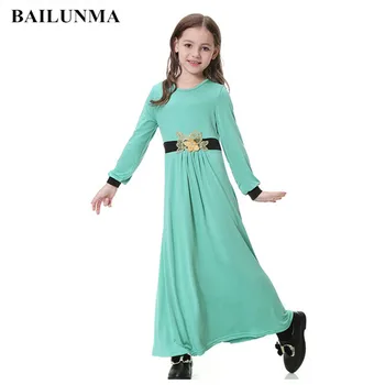 

Appliques Muslim girl dress abaya robe arabian dress abayas for sale