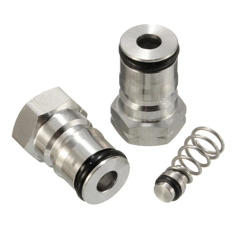 2PCS Stainless Steel 19/32''-18 Gas & Liquid Ball Lock Keg Poppet Post Kit For Cornelius