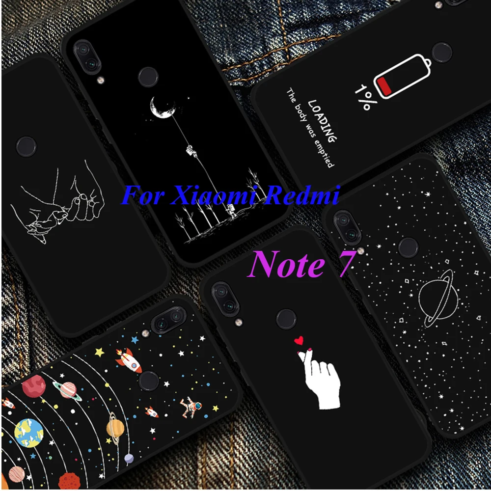 Soft TPU Pattern Case For Xiaomi Redmi Note 7 6 Pro 5 Plus 4X Capa Pocophone F1 Mi8 A2 Lite 6X Bag |