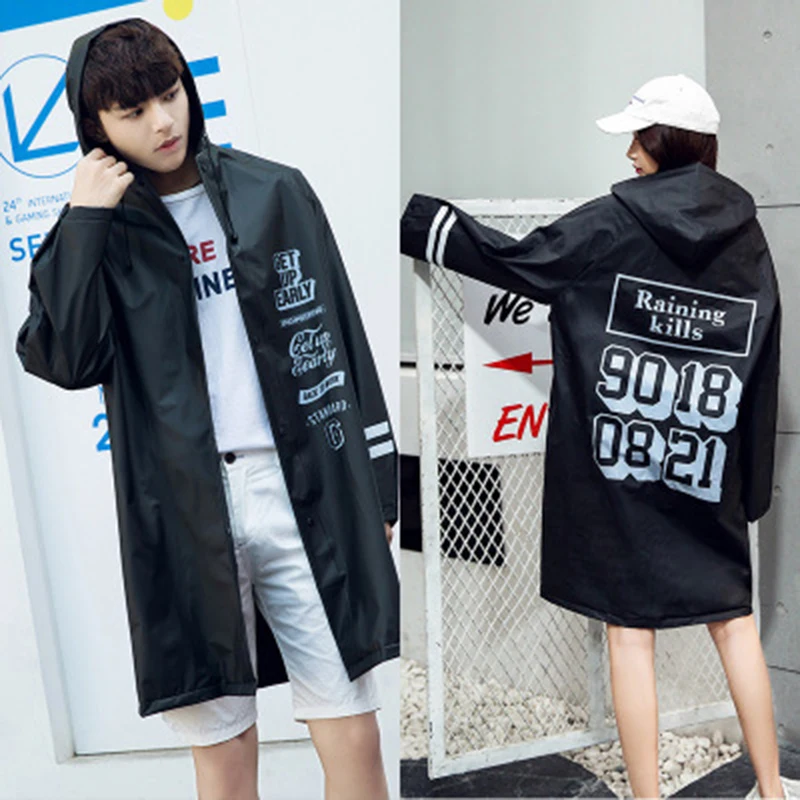 

YFGXBHMX Fashion Suit Waterproof Female Men Outdoor Single Poncho Thick Non-Disposable Transparent Raincoat