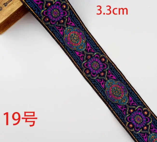 Плетеный ленточный шнур DIY ремень жаккард 33 мм шириной 3 метра собачий пояс тесьма аксессуары лента отделка