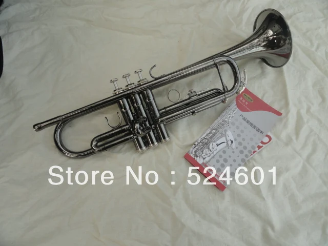 Cheap Big Musical Instruments factory production can also customize YTR-1335 black nickel small Bb trumpet inventory